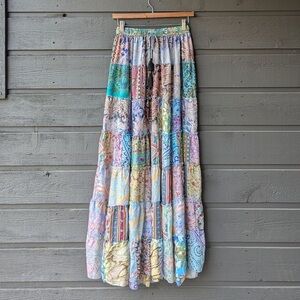 Patchwork Maxi Skirt - Multicolor